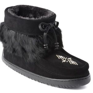 Women’s Manitobah Mukluks Keewatin Mukluk Suede Rabbit Fur Size 8 Waterproof